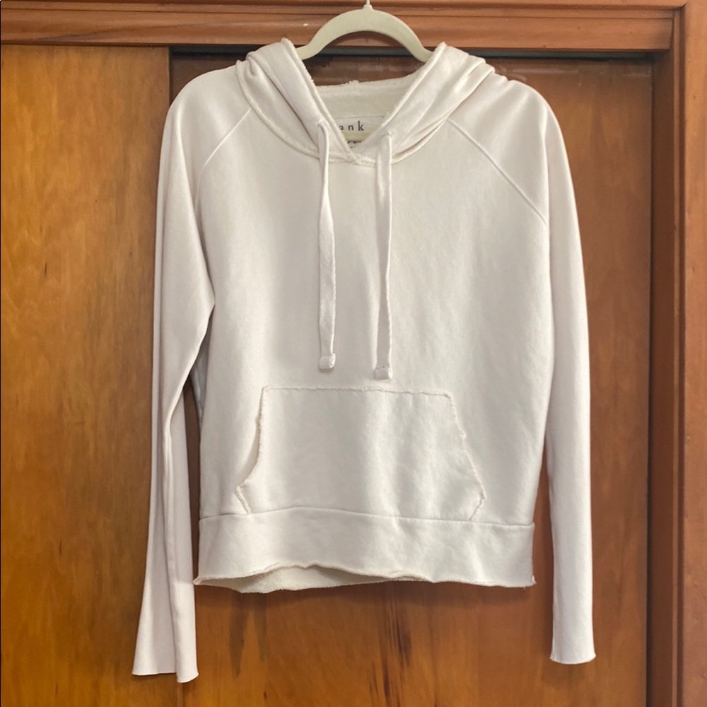 Frank & Eileen | NWOT Cream Drawstring Hoodie Sweatshirt Front Pocket- Small